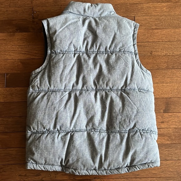 Demin Blue Boys Puffer Vest - Picture 2 of 11